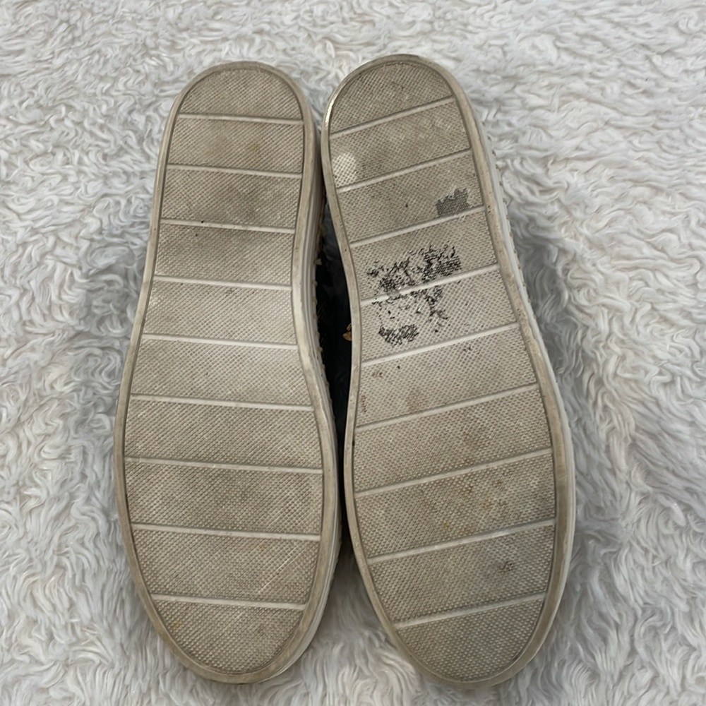 J/Slides Black And White Snake Print Slide On Sne… - image 4